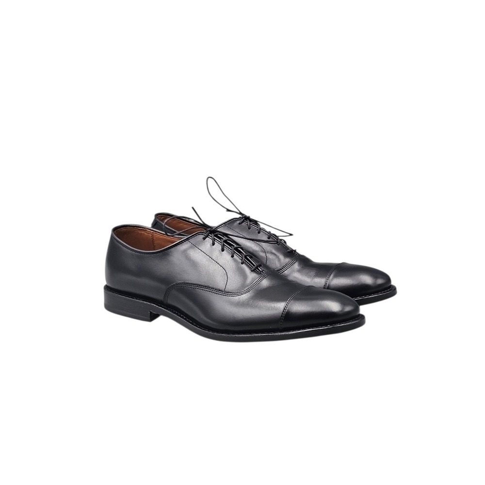 Allen Edmonds Mens 11.5 2A Narrow Park Avenue Black Leather Cap Toe Oxford 5615